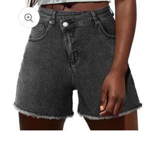 Genleck Womens Crossover Jean Shorts